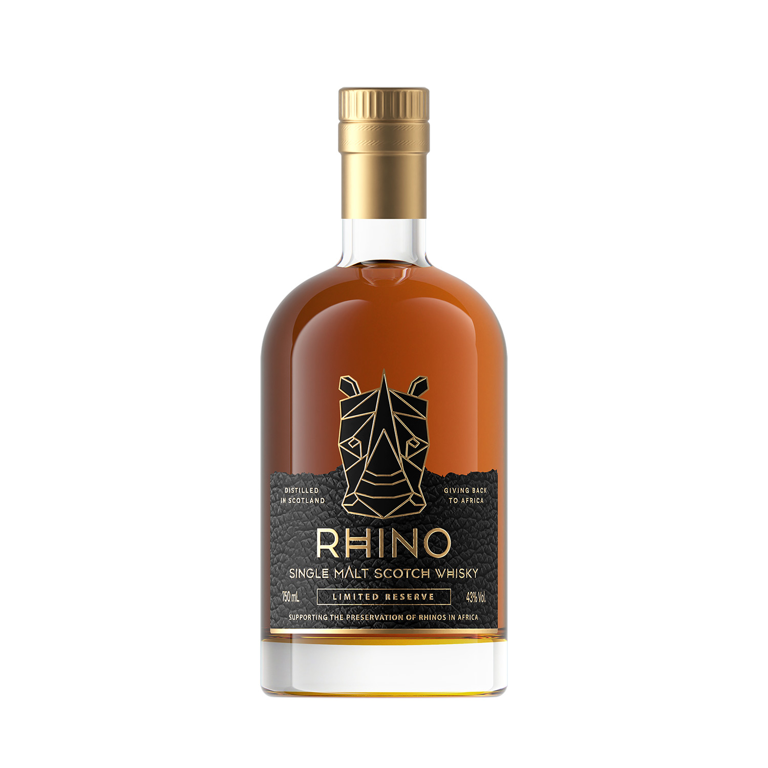 Rhino Whisky bottle